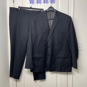 NWOT Calvin‎ Klein men’s charcoal gray wool suit blazer dress pants matching set